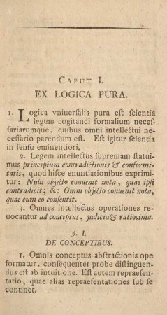 Caput I. Ex logica pura.
