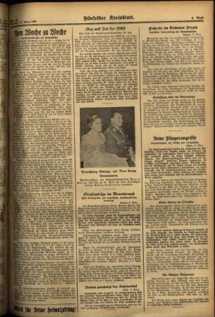 Zweite Ausgabe vom Montag, den 11. März 1935.