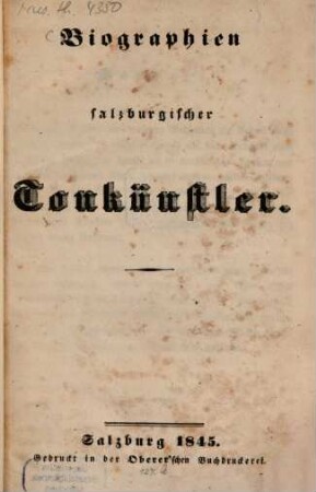 Biographien salzburgischer Tonkünstler