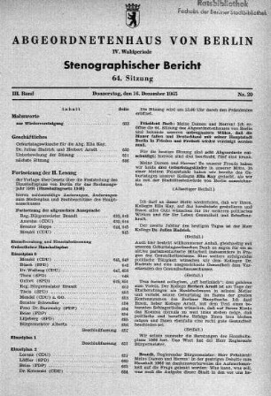 Nr. 20 (64), 16. Dezember 1965
