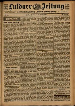 Dritte Ausgabe vom Samstag, den 28. Oktober 1899.