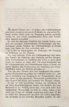 Die Cellular-Therapie als Heilkunst des Paracelsus, in ihrem Gegensatz zur Cellular-Pathologie und wissenschaftlichen Medicin
