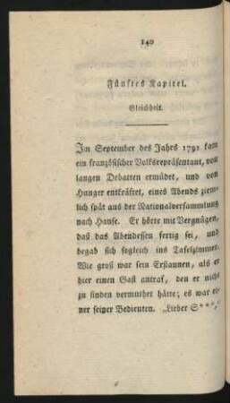 Fünftes Kapitel. Gleichheit.