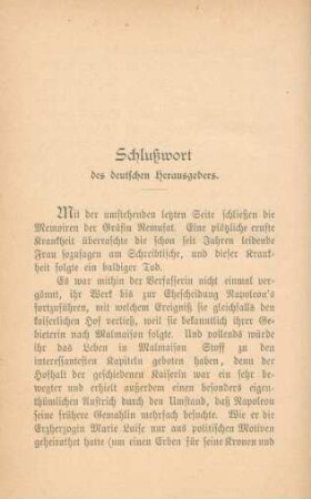 Schlußwort des deutschen Herausgebers