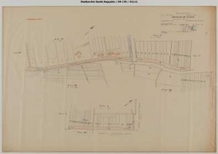 Beuel, Pützchen, Holzlar: Abzeichung der Flurkarte, u.a. Bahntrasse entlang der Siegburger Straße