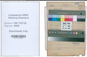 Entnazifizierung Fritz Schuchhardt , geb. 30.01.1888 (Buchhalter)