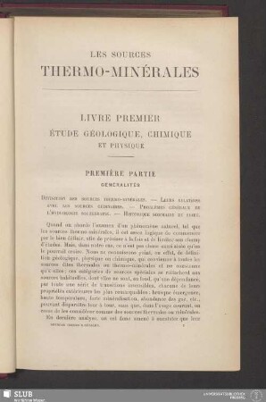 Livre Premier. Étude Géologique, Chimique Et Physique