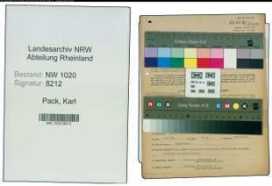 Entnazifizierung Karl Pack , geb. 30.06.1906 (Fabrikant)