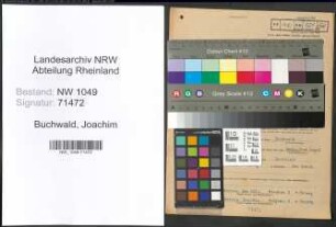 Entnazifizierung Joachim Buchwald , geb. 29.11.1919 ()