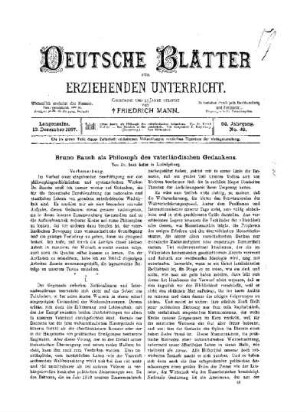 Bruno Bauch als Philosoph des vaterländischen Gedankens