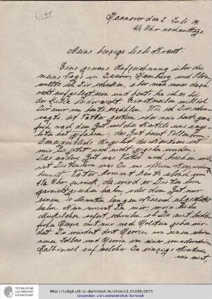 Brief vom 02.07.1904