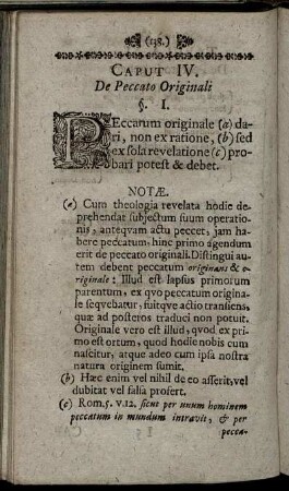 Caput IV. De Peccato Originali.