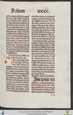 Incipiunt trigintasex excommunicationes reservate sedi apostolice.