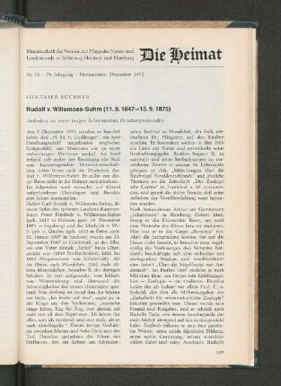 Nr. 12. 79. Jahrgang. Neumünster, 1972.