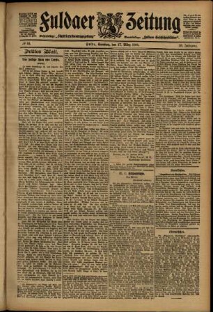 Dritte Ausgabe vom Samstag, den 17. März 1906.