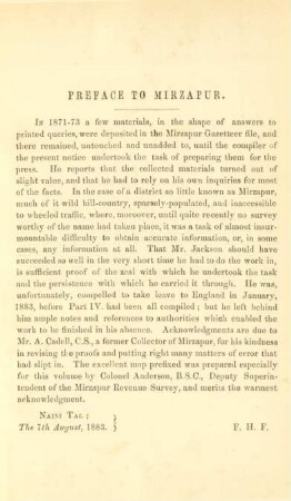Preface to Mirzapur