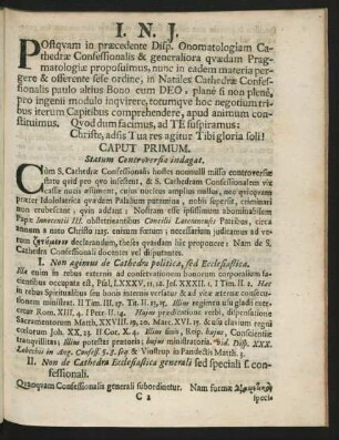 Statum Controversiae indagat.