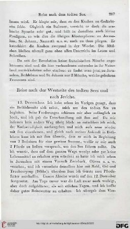Reise nach der Westseite des todten Sees und nach Jericho
