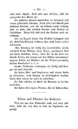 Thiere und Pflanzen des Kaukasus.