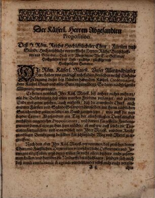 Copia der Kayserlichen Abgesandten zu d. Gral. Friedens-Tractaten ... zu Oßnabrügge ... beschehenen Vortrags