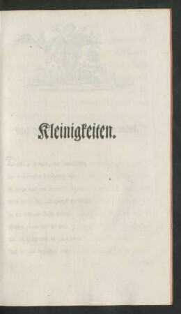Kleinigkeiten