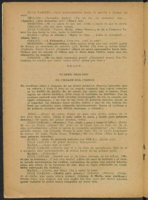 Cuadro segundo - El chalet del crímen