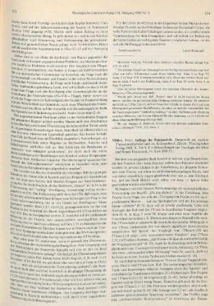 354-357 [Rezension] Müller, Peter, Anfänge der Paulusschule