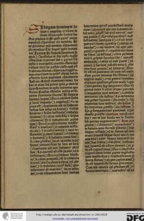 Si linguis... Ante initium illius epistole scribit sanctus Paulus dicens Si quid patitur...