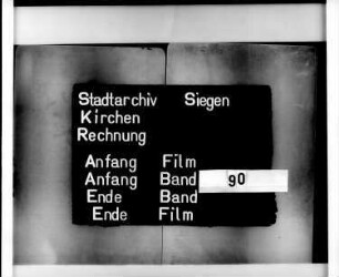 Kirchenrechnung der Stadt Siegen der Kirchmeister Henrich Raab und Jacob Wertenberg