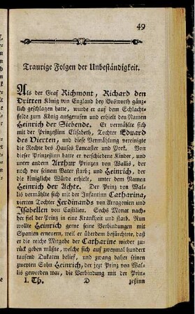 Traurige Folgen der Unbeständigkeit.