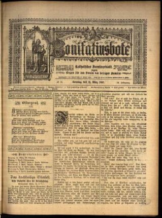 Erste Ausgabe vom Sonntag, den 31. März 1907.