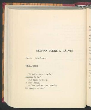 Delfina Bunge de Galvez : Poesía: Simplement.
