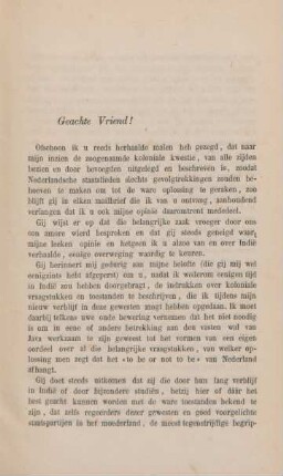 Geachte vriend!