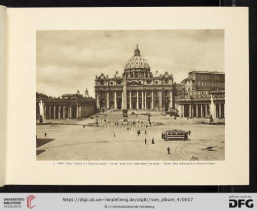 2. ROMA. Piazza e Basilica di S. Pietro (La Facciata) / ROME. Square and S. Peter's Basile (The Facade) / ROME. Place et Basilisque de S. Pierre (La Façade)