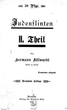 Judenflinten / von Hermann Ahlwardt