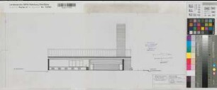 Münster (Münster) Strafanstalt Heizwerk und Werkstättengebäude Ostansicht 1963 1 : 100 29 x 69 Pause Staatshochbauamt Münster Regierung Münster Nr. 34026