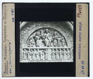 Basel, Münster,Basel, Münster, Galluspforte : Tympanon und Türsturz