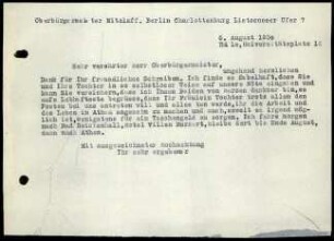 G. Karo an P. Mitzlaff