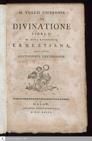 M. Tullii Ciceronis De Divinatione : Libri II