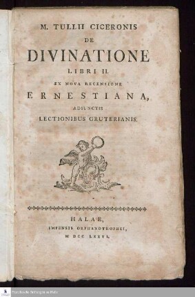 M. Tullii Ciceronis De Divinatione : Libri II