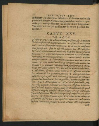 Caput XXV. De Actu.