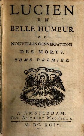 Lucien En Belle Humeur Ou Nouvelles Conversations Des Morts, 1