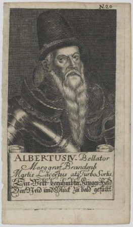 Bildnis des Albertus IV., Markgraf von Brandenburg-Kulmbach