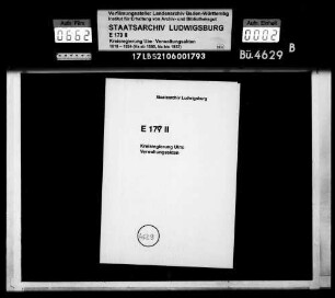 Beilagen (Nr. 1-246) zur Kanzleikassenrechnung 1920