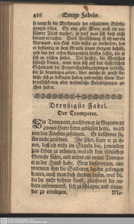 Dreyßigste Fabel. Der Trompeter