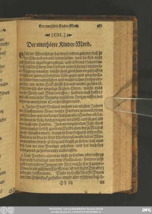 (CXL.) Der unerhörte Kinder-Mord.