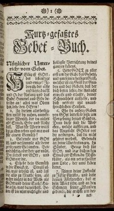 Nützlicher Unterricht vom Gebet.