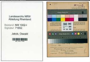 Entnazifizierung Oswald Jakob , geb. 15.01.1896 (Bauarbeiter)