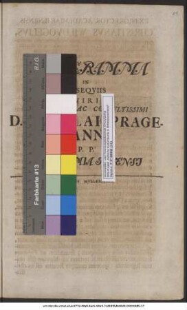 Programma In Exseqviis Viri Nobilissimi Ac Consvltissimi D. Nicolai Pragemanni, P. P. In Academia Ienensi