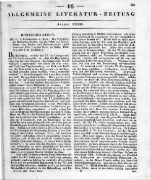 Madai, K. O.: Die Statuliberi des Römischen Recht. Halle: Schwetschke 1834